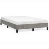 vidaXL Bedframe zonder matras 120x190 cm fluweel lichtgrijs