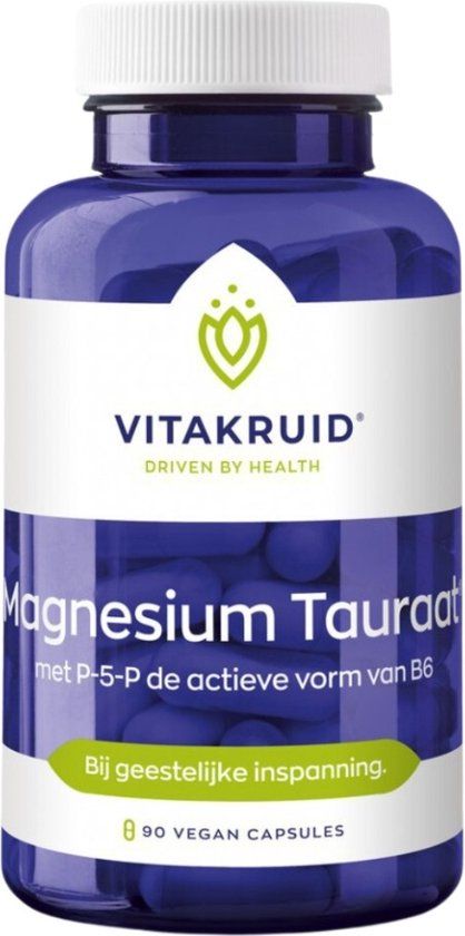 Vitakruid Magnesium Tauraat - met P-5-P (B6) - 90 vegicaps