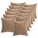 vidaXL Taie d'oreiller 12 pièces Marron 40 x 40 cm Tissu chenille