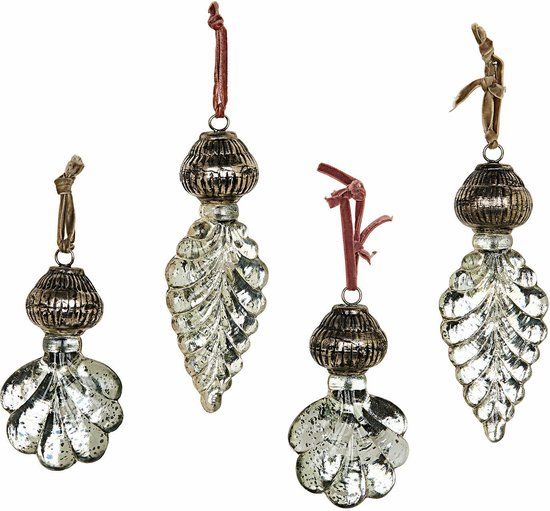 LOBERON Hanger set van 4 Géraudet antiekzilverkleurig