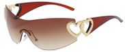 Trendy Y2K Lunettes de soleil en forme de cœur avec protection UV400