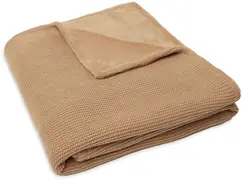 Jollein Basic Knit Wiegdeken 75 x 100 cm Biscuit / Fleece