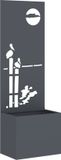 vidaXL - Tuin - Privacy - Scherm - Fretwerk - Antraciet - 50 x 32 x 150 cm