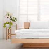 Matrastopper Mobiclinic Matrastopper | Comfort | Dubbelzijdig | Warmte | Frisheid | Hoogte 5cm | Natuurlijk linnen | Vicosoft | Dromerig