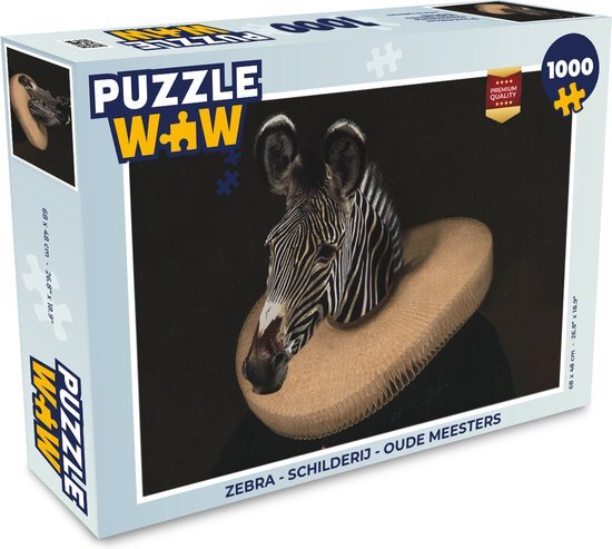 MuchoWow Puzzel Zebra - Schilderij - Oude meesters - Legpuzzel - Puzzel 1000 stukjes volwassenen