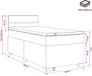 vidaXL Boxspringbed met matras met hoofdeinde Taupe 100 x 200 cm Stof
