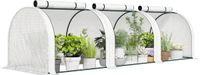 Outsunny Mini Kas-Staal, PE-295L x 100B x 80H cm-Wit