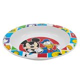 Stor Origineel Disney Mickey diep bord in hard plastic voor kinderen, magnetronbestendig, wasbaar en herbruikbaar.