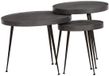 vidaXL Salontafel 3 stuks zwart bewerkt hout