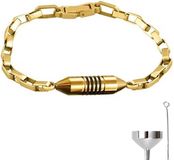 Hemelwinkel Luxe As Armband - 20 CM - Met Ashanger - Voor As, Haren of Parfum - Assieraad - Gedenksieraad - Urn - Incl. As vuller en Opbergzakje - Solid Gold