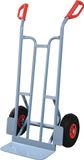Promat/Tecwerk Chariot de transport | hauteur 1150 mm pelle-L150xB400mm | pneus gonflables | capacité de charge 250 kg | bleu pigeon, RAL 5014 - 9000443049