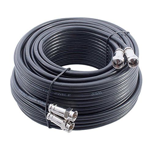 Mast Digita 20M Black SAT-Twin Extension Cable Kit with Premium F-Compression Connector
