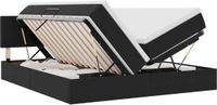 vidaXL LED opbergbed met matras Zwart 180 x 200 cm Fluweel