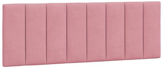 vidaXL Hoofdbordkussen "Hanko" 140 cm fluweel roze
