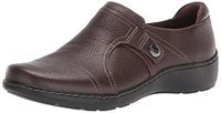 Clarks Cora Poppy Loafer, Dark Brown Tumbled, 7,5 X-Wide
