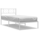 vidaXL Bedframe Metaal Wit 80x200 cm