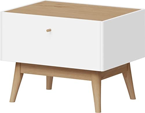 GERMANIA DIE MÖBELMACHER Monteo nachtkastje - wit/kendal eiken - 42 x 42 x 55 cm