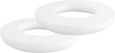 Rayher Styrofoam vorm/figuur platte ring - 2x - wit - Dia 20 cm