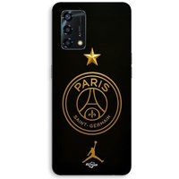 Maniacase Coque Pour Oppo A95 PSG logo jordan doré étoile champion