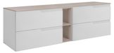 3E 3xE living.com 3xE living Badkameronderkast-set, wit/kasjmierenkleur, 140 (2 x 60 + 20) x 46 x 58 cm