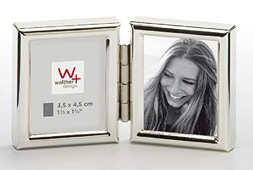 Walther Design WD235S Chloe Portraitrahmen 2x 3, 5x4, 5 cm, silber
