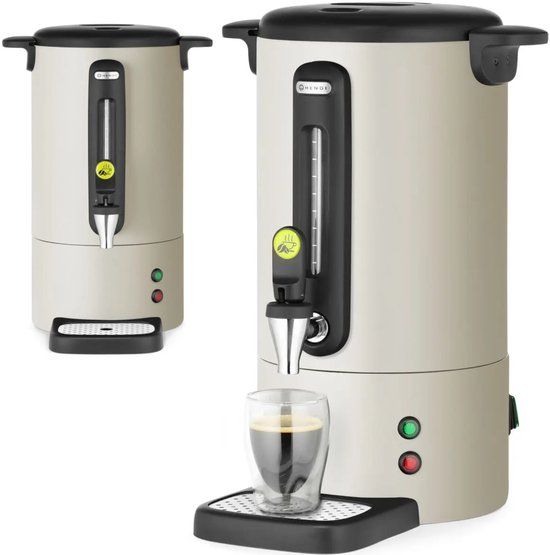 HENDI Percolator - roestvrij staal - non-drip kraan - 7L - lichtgrijs