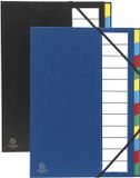 Exacompta 6x Sorteermap Harmonika® Ordonator® Sorteermap met uitrekbare rug en elastosluiting - 12 Indelingen - Geassorteerd - 55340E