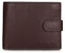 Renato Balestra Portefeuille homme, cuir véritable, avec bouton-pression, noir, bleu