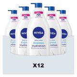 NIVEA 12x Bodylotion Pump Express Hydration 400 ml