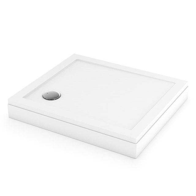 Maxaro Hoge Douchebak 90x80cm Rechthoek SMC Hoogglans Wit