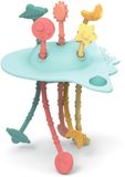 Little L - Jouet pour bébé en silicone sensoriel fusée - Turquoise