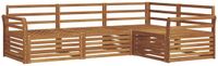 vidaXL - Buiten - bank - set - 4 - st - Naturel - Massief - Acacia - Hout
