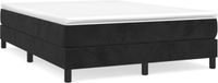 vidaXL Boxspring bed 140x200 cm fluweel zwart