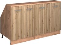 Vicco Rion Kastenset voor schuine wand – 140 cm Set van 2 kastrompen 60 cm diepte Artisanaal eiken