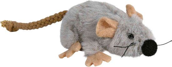 Trixie Luxe Muis met Catnip - Kattenspeeltje - Bruin, Grijs