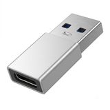 Blue Star, Adapter USB-C Vrouwelijk naar USB 3.0 Mannelijk Hoge Snelheid 5Gbps, Zilver
