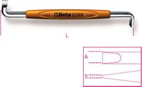 Beta Tournevis coudés pour vis à fente 1236B 0,8X4