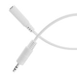 HDSupply AUX-verlengkabel, 5,00 m, 3-polig stereo jack 3,5 mm audio, wit