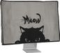 kwmobile Housse de protection Moniteur Chat Meow Design Gris/Noir
