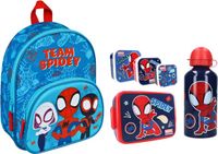 Merkloos Spidey Spiderman schoolset; rugzak en lunchset - 5-delig