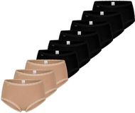 Sloggi Dames midi slip 9 pack 24/7 Cotton Lace Zwart / beige