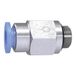 Ger. RIEGLER Ger. Terugslagklep »Blaue serie«, Voor gewicht, G 3/8 a., voor buitendiameter 12 mm, werkdr. Maximale 10 bar, kunststof/MS vern.