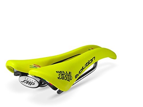 Cicli Bonin cicli BONIN-Unisex SMP 4bike EVOLUTION zadel, geel fluo, 266 x 129 mm