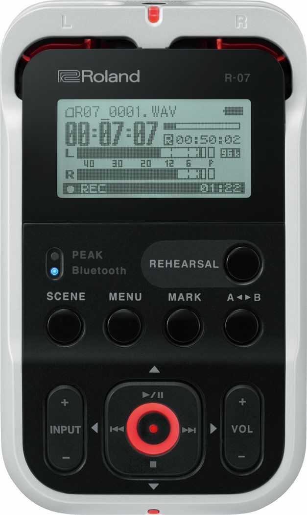 Roland R-07-WH Digital Audio Recorder - White