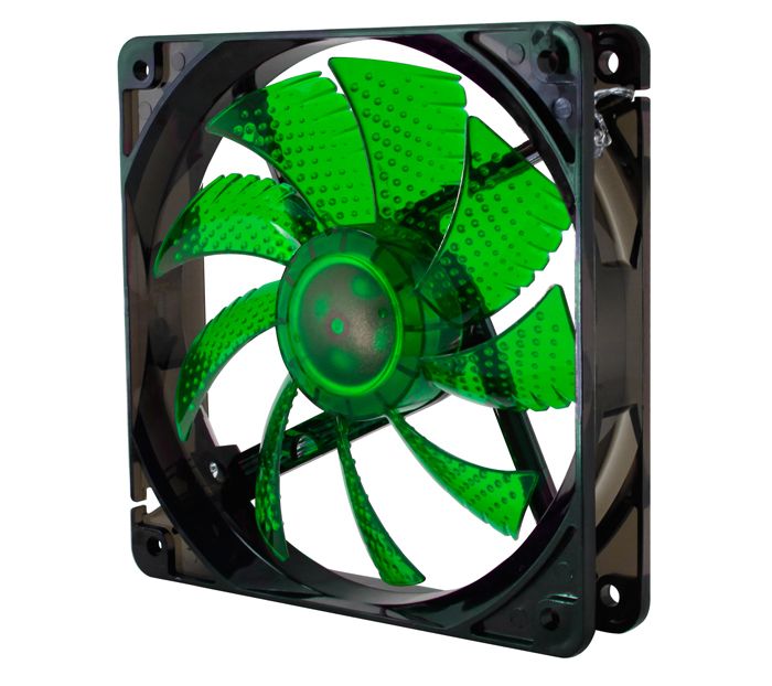 Nox Coolfan 120 LED Ventilator Zwart Groen