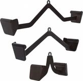 Gorilla Sports Roeigrepen Set van 3 - Rubber - Zwart - Haaksluiting