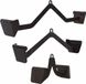 Gorilla Sports Roeigrepen Set van 3 - Rubber - Zwart - Haaksluiting