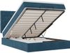 vidaXL - Lit coffre avec matelas - 140x200cm - velours - bleu foncé