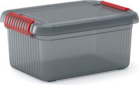 KIS 237490 Opbergbox K Latch Stapelbaar Rook-grijs, Doorschijnend