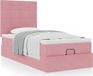 Maison Exclusive - Lit plateforme avec matelas, rose, 80x200 cm, velours